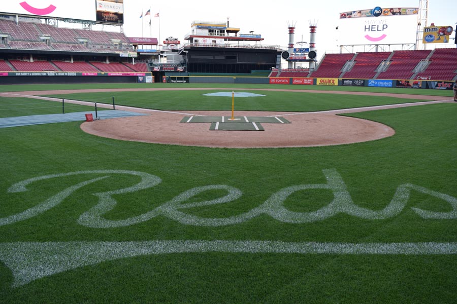 Great American Ballpark from the field at May We Help Leadership Gala 2016