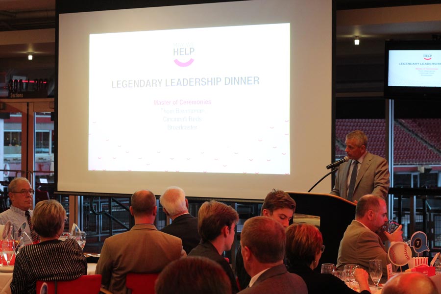 Thom Brennaman presenting at May We Help's Legendary Leadership Gala 2016