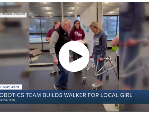 10-year-old girl receives walker from high school robotics team